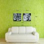 E-HOME Stretched Canvas Art Tiger and Lion Decoration Painting Set of 2