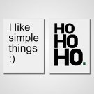 Unframed English Letters Canvas Print 45x60cmx2pcs Modern Wall Art