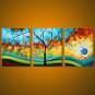 Unframed Abstract Tree Painting Sunrise Canvas Print Art Abstract Landscape Painting for Wall De