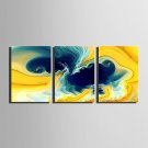 E-HOME Stretched Canvas Art Abstract The Dazzling Yellow Flowers Decoration Painting Set Of 3