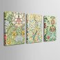 E-HOME Stretched Canvas Art Vine Flower Boat Decoration Painting Set Of 3
