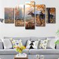 Canvas Set Abstract,Five Panels Canvas Horizontal Panoramic Print Wall Decor For Home Decoration