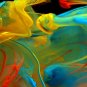E-HOME Stretched Canvas Art Color Smoke Wonders Decoration Painting Set Of 3