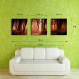 E-HOME Stretched Canvas Art Autumn Maple Decoration Painting  Set of 3