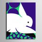 E-HOME Stretched Canvas Art Animal Silhouette Decoration Painting MINI SIZE One Pcs