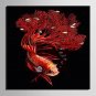 E-HOME Stretched Canvas Art Color Tail Goldfish Decoration Painting One Pcs