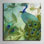 E-HOME Stretched Canvas Art Green Peacock Decoration Painting One Pcs