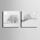 E-HOME Stretched Canvas Art Snow Covered Tree Decoration Painting One Pcs