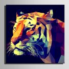 E-HOME Stretched Canvas Art Geometry of The Tiger Decoration Painting One Pcs