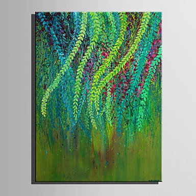 E-HOME Stretched Canvas Art Green Plants Decoration Painting  One Pcs