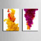 E-HOME Stretched Canvas Art Psychedelic Color Smoke Decoration Painting One Pcs
