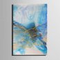 E-HOME Stretched Canvas Art Abstract Blue Landscape Decoration Painting One Pcs