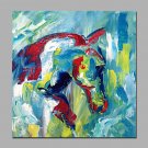 20 Inches Painting Colorful Horse Abstract Style