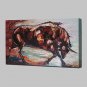 Large Hand Painted Modern Abstract Animal Bull Oil Painting On Canvas Wall Art Picture With Frame