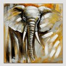 Oil Painting Elephant Style , Canvas Material with Stretched Frame Ready To Hang SIZE:70*70CM.