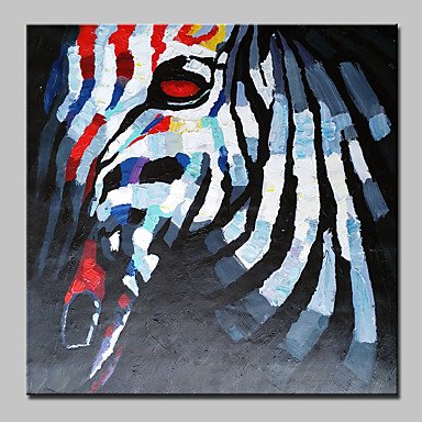 100% Hand-Painted Zebra Animal Oil Painting On Canvas Modern Abstract Wall Art Picture For Home De