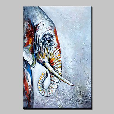 Hand Painted Elephant Animal Oil Painting On Canvas Modern Abstract Wall Art Pictures For Home Dec