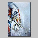 Hand Painted Elephant Animal Oil Painting On Canvas Modern Abstract Wall Art Pictures For Home Dec