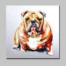 Lager Hand Painted Animal Friends Dog Oil Painting On Canvas Wall Art Picture Home Decor Whit Fram