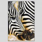 Oil Painting Zebra Style , Canvas Material with Stretched Frame Ready To Hang SIZE:60*90CM.