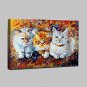 Hand Painted Three Little Kittens Animal Oil Painting On Canvas Modern Abstract Wall Art For Home