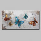 Hand Painted Animal Butterfly Oil Painting On Canvas Modern Abstract Wall Art Pictures For Wall De