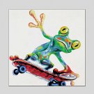 Oil Paintings  Cute Frog Style Canvas Material With Wooden Stretcher Ready To Hang Size60*60CM and