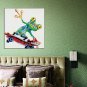 Oil Paintings Cute Frog Style Canvas Material With Wooden Stretcher Ready To Hang Size60*60CM and