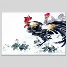 Oil Painting Cock Style  Canvas Material with Stretched Frame Ready To Hang SIZE60*90CM.