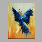 Single Modern Abstract Pure Hand Draw Ready To Hang Decorative The Parrot Oil Painting