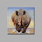 Hand-Painted Abstract Animal Square,Modern One Panel Canvas Oil Painting For Home Decoration
