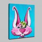 100% Hand Painted Big Ear Rabbits Animal Oil Painting On Canvas Modern Abstract Wall Art Picture F