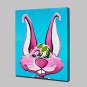 100% Hand Painted Big Ear Rabbits Animal Oil Painting On Canvas Modern Abstract Wall Art Picture F