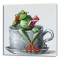 Hand Painted Oil Painting Animal Study of the Frog with Stretched Frame