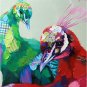 Single Modern Abstract Pure Hand Draw Ready To Hang Decorative The Peacock Oil Painting