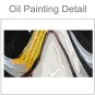 Oil Painting Modern Abstract Animal Pet Dog Hand Painted Natural Linen With Stretched Frame