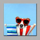 Single Modern Abstract Pure Hand Draw Frameless Decorative Painting Dog