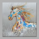 Nice Animal Paintings Horse Running Nice Home Deco Artwork on Canvas with Stretcher