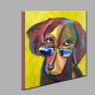Hand-Painted Abstract Animal Square,Modern One Panel Canvas Oil Painting For Home Decoration