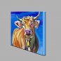 Hand-Painted Abstract Animal Square,Modern One Panel Canvas Oil Painting For Home Decoration