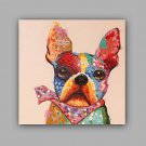 Hand-Painted Animal SquareClassic Creative Modern/Contemporary One Panel Canvas Oil Painting For H