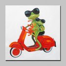 Lager Hand Painted Frogs Animal Oil Painting On Canvas Modern Abstract Wall Art For Home Decor Whi