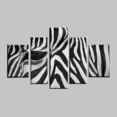 Hand-Painted Abstract / Abstract Landscape / Animal Five Panels Canvas Oil Painting For Home Decor