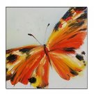 Hand Painted Canvas Painting Butterfly with Stretched Frame Ready to Hang