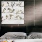 Hand-Painted Abstract / Animal Birds 100% Hang-Painted Oil PaintingModern / Classic One Panel Canv