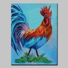 Hand-Painted Animal Oil Paintings On Canvas Modern Abstract Cock Wall Art Picture For Home Decorat