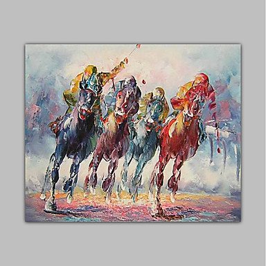 Hand-Painted Animal Square,Artistic Modern/Contemporary Cool One Panel Canvas Oil Painting For Hom