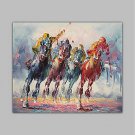 Hand-Painted Animal Square,Artistic Modern/Contemporary Cool One Panel Canvas Oil Painting For Hom