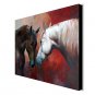 Oil Painting Two Horses Hand Painted Canvas with Stretched Framed Ready to Hang