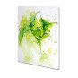 Hand-Painted Animal  Green Cat  Ready To Hang  Modern One Panel Canvas Oil Painting For Home Decor